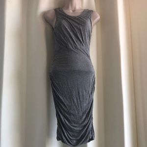 Diane Von Furstenberg Heather Gray Rouched Dress